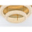 Elegant Lighting Bowen 2 Light 26"L Flush Mount, Satin Gold/Clear