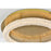Elegant Lighting Bowen 1 Light 26"L Flush Mount, Satin Gold/Clear