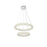 Elegant Lighting Bowen 2 Light 24"L Chandelier, Chrome/Clear