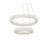Elegant Lighting Bowen 2 Light 24"L Chandelier, Chrome/Clear
