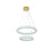 Elegant Lighting Bowen 2 Light 24"L Chandelier, Satin Gold/Clear