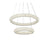 Elegant Lighting Bowen 2 Light 24"L Chandelier, Satin Gold/Clear
