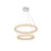 Elegant Lighting Bowen 2 Light 28"L Chandelier, Chrome/Clear - 3800G28C