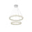 Elegant Lighting Bowen 2 Light 28"L Chandelier, Chrome/Clear