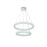Elegant Lighting Bowen 2 Light 28"L Chandelier, Chrome/Clear