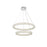 Elegant Lighting Bowen 2 Light 32"L Chandelier, Chrome/Clear