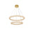 Elegant Lighting Bowen 2 Light 32"L Chandelier, Satin Gold/Clear - 3800G32SG