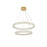 Elegant Lighting Bowen 2 Light 32"L Chandelier, Satin Gold/Clear