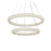 Elegant Lighting Bowen 2 Light 32"L Chandelier, Satin Gold/Clear