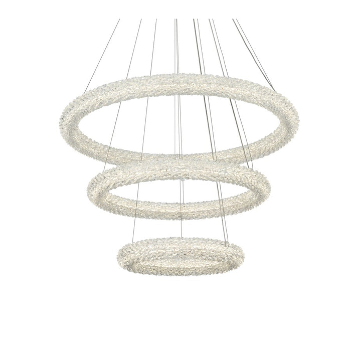 Elegant Lighting Bowen 3 Light 32" Chandelier, Chrome/Clear