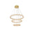 Elegant Lighting Bowen 3 Light 32" Chandelier, Satin Gold/Clear - 3800G3LSG