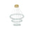 Elegant Lighting Bowen 3 Light 32" Chandelier, Satin Gold/Clear