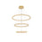 Elegant Lighting Bowen 3 Light 42" LED Chandelier, Satin Gold - 3800G41LSG