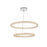 Elegant Lighting Bowen 2 Light 42" LED Chandelier, Chrome - 3800G42C