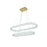 Elegant Lighting Bowen 2 Light 42"L Chandelier, Satin Gold/Clear