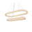 Elegant Lighting Bowen 2 Light 42"L Chandelier, Satin Gold/Clear