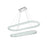 Elegant Lighting Bowen 2 Light 51"L Chandelier, Chrome/Clear
