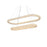 Elegant Lighting Bowen 2 Light 51"L Chandelier, Satin Gold/Clear