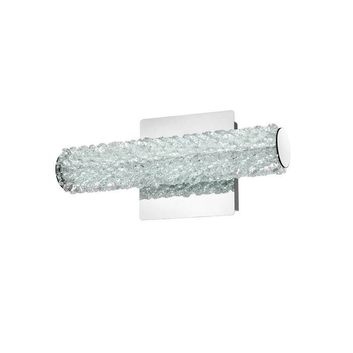 Elegant Lighting Bowen 1 Light 12"L Wall Sconce, Chrome/Clear