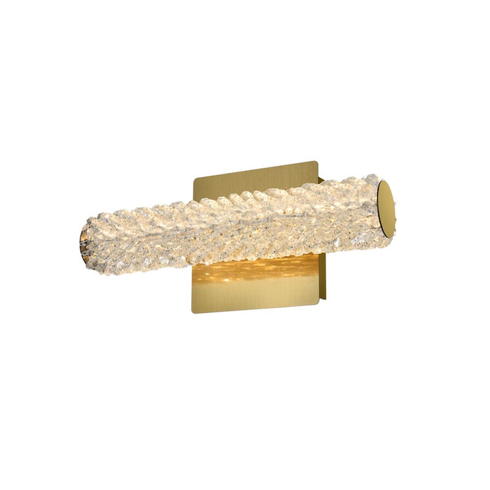 Elegant Lighting Bowen 1 Light 12"L Wall Sconce, Satin Gold/Clear