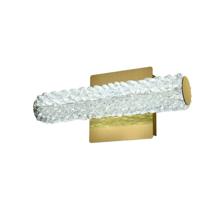 Elegant Lighting Bowen 1 Light 12"L Wall Sconce, Satin Gold/Clear