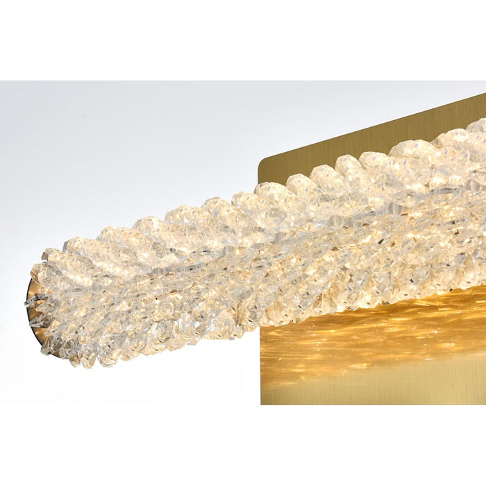 Elegant Lighting Bowen 1 Light 12"L Wall Sconce, Satin Gold/Clear
