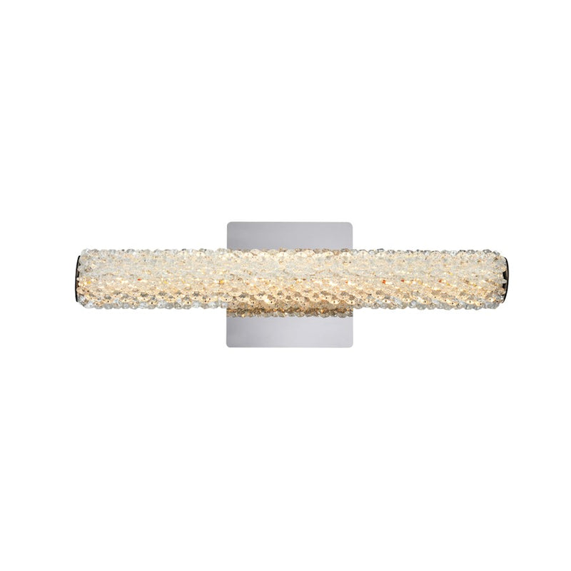 Elegant Lighting Bowen 1 Light 18"L Wall Sconce, Chrome/Clear