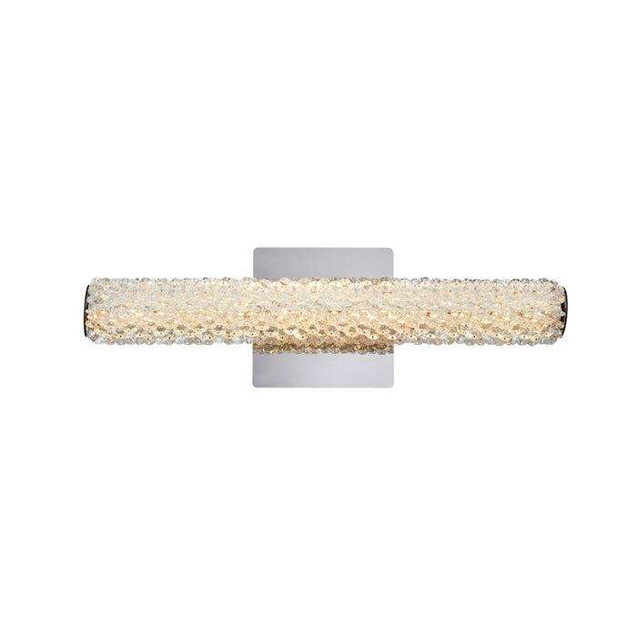 Elegant Lighting Bowen 1 Light 18"L Wall Sconce, Chrome/Clear
