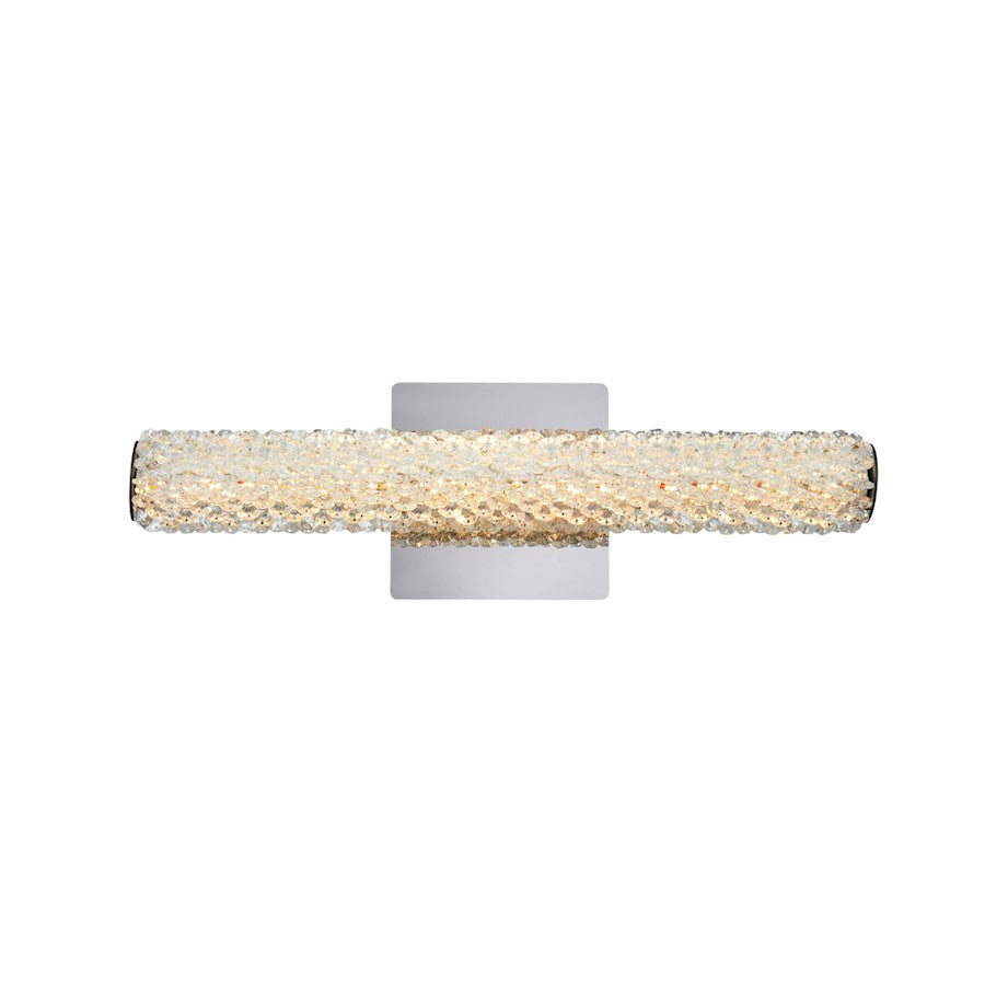Elegant Lighting Bowen 1 Light 18"L Wall Sconce, Chrome/Clear