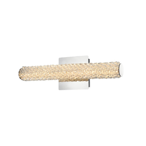 Elegant Lighting Bowen 1 Light 18"L Wall Sconce, Chrome/Clear