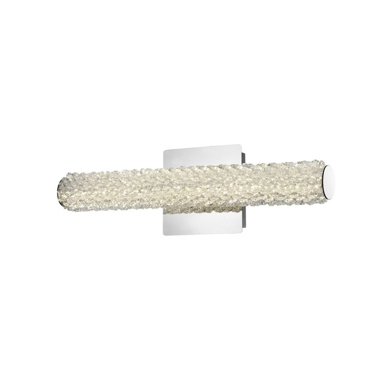 Elegant Lighting Bowen 1 Light 18"L Wall Sconce, Chrome/Clear