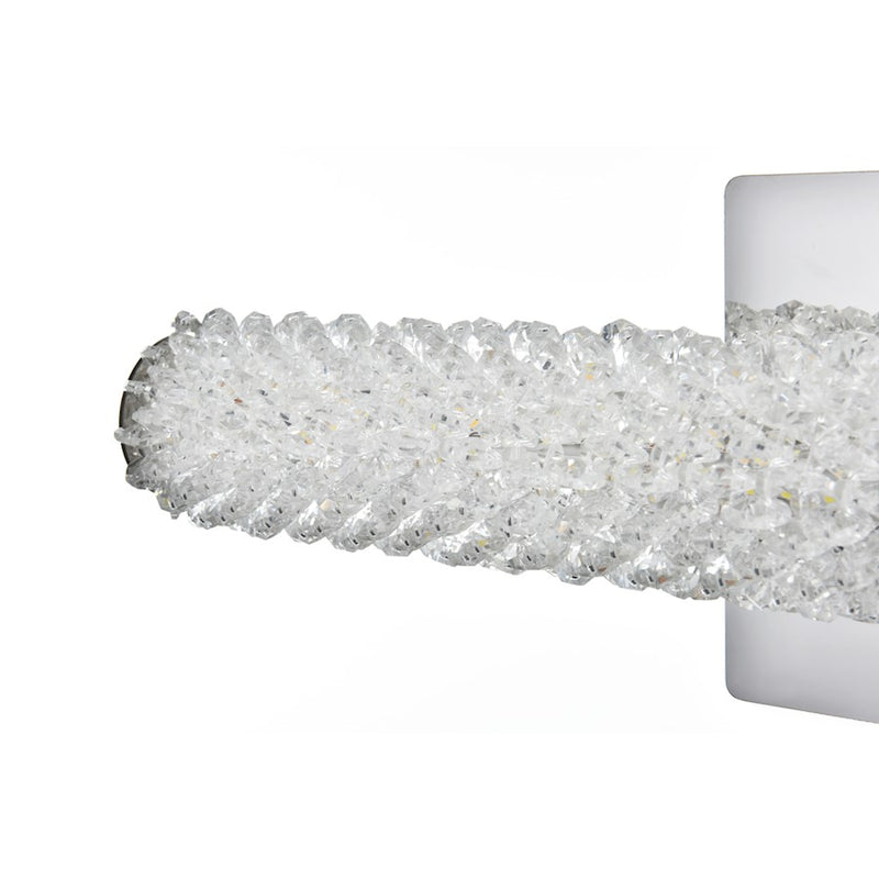 Elegant Lighting Bowen 1 Light 18"L Wall Sconce, Chrome/Clear