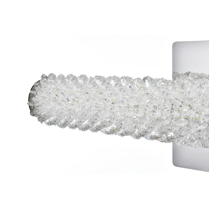 Elegant Lighting Bowen 1 Light 18"L Wall Sconce, Chrome/Clear