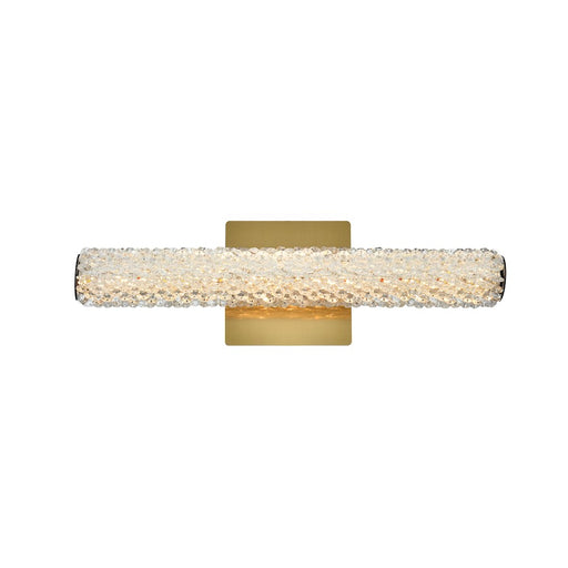 Elegant Lighting Bowen 1 Light 18"L Wall Sconce, Satin Gold/Clear