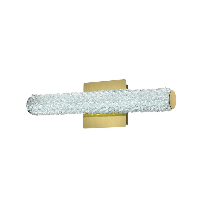 Elegant Lighting Bowen 1 Light 18"L Wall Sconce, Satin Gold/Clear