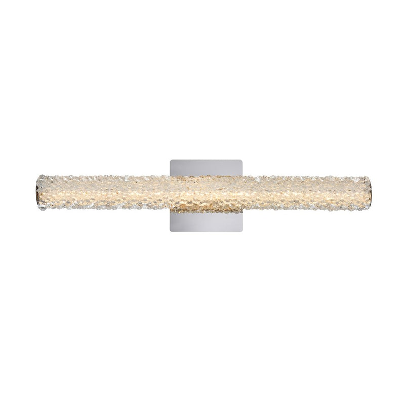 Elegant Lighting Bowen 1 Light 24"L Wall Sconce, Chrome/Clear