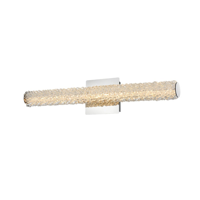 Elegant Lighting Bowen 1 Light 24"L Wall Sconce, Chrome/Clear