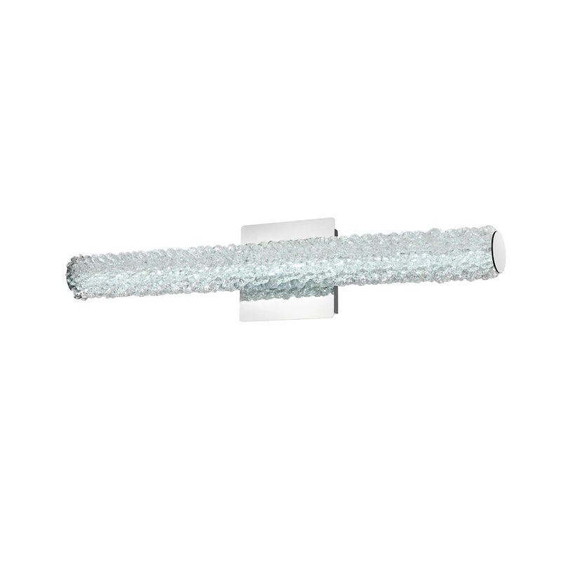 Elegant Lighting Bowen 1 Light 24"L Wall Sconce, Chrome/Clear