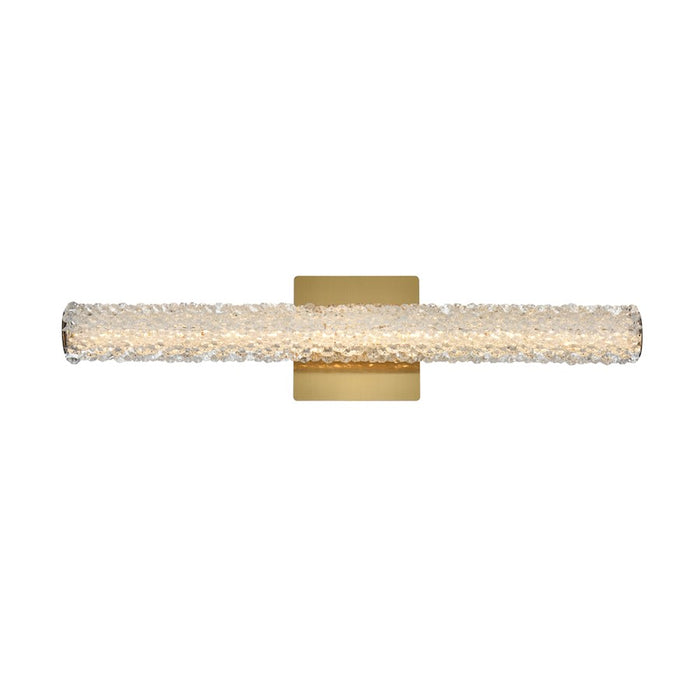 Elegant Lighting Bowen 1 Light 24"L Wall Sconce, Satin Gold/Clear