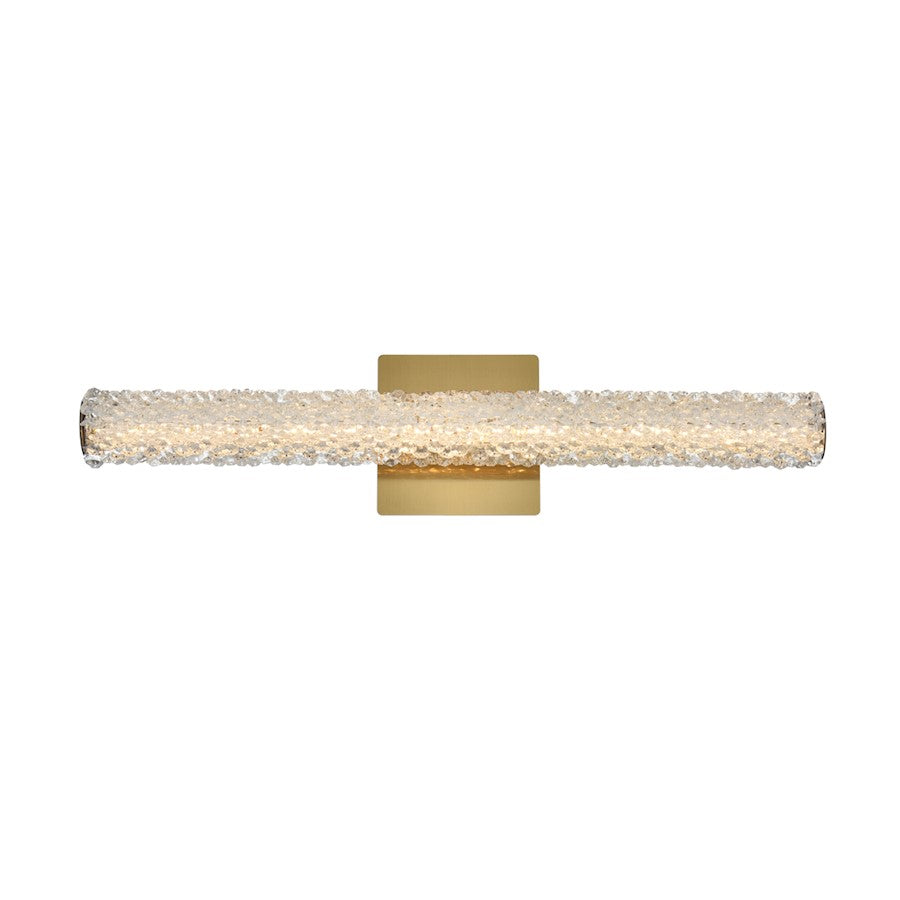 Elegant Lighting Bowen 1 Light 24"L Wall Sconce, Satin Gold/Clear