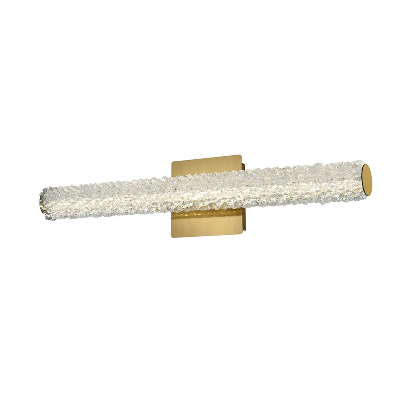 Elegant Lighting Bowen 1 Light 24"L Wall Sconce, Satin Gold/Clear