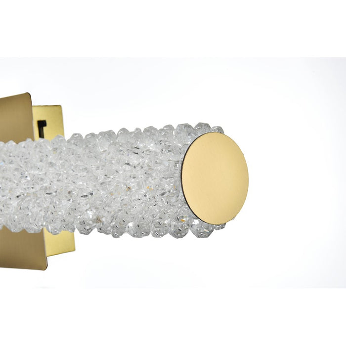 Elegant Lighting Bowen 1 Light 24"L Wall Sconce, Satin Gold/Clear