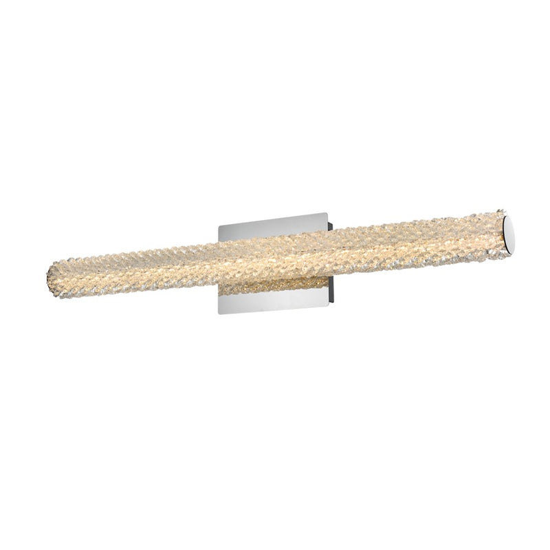 Elegant Lighting Bowen 1 Light 30"L Wall Sconce, Chrome/Clear