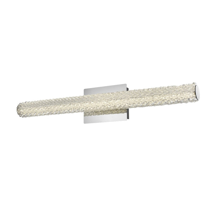 Elegant Lighting Bowen 1 Light 30"L Wall Sconce, Chrome/Clear