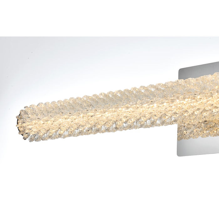 Elegant Lighting Bowen 1 Light 30"L Wall Sconce, Chrome/Clear