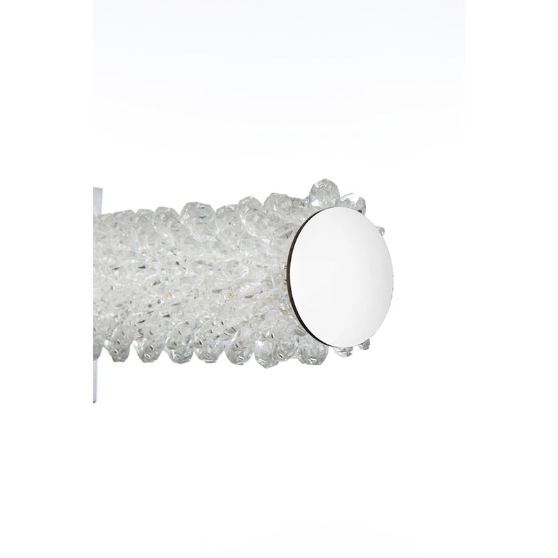 Elegant Lighting Bowen 1 Light 30"L Wall Sconce, Chrome/Clear