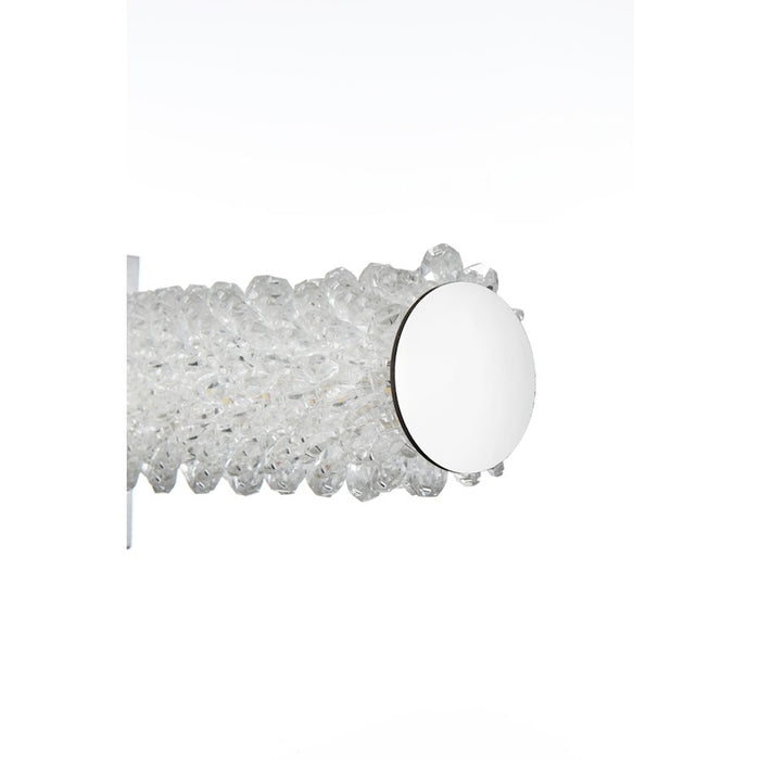 Elegant Lighting Bowen 1 Light 30"L Wall Sconce, Chrome/Clear