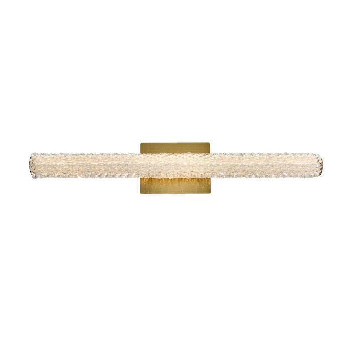 Elegant Lighting Bowen 1 Light 30"L Wall Sconce, Satin Gold/Clear