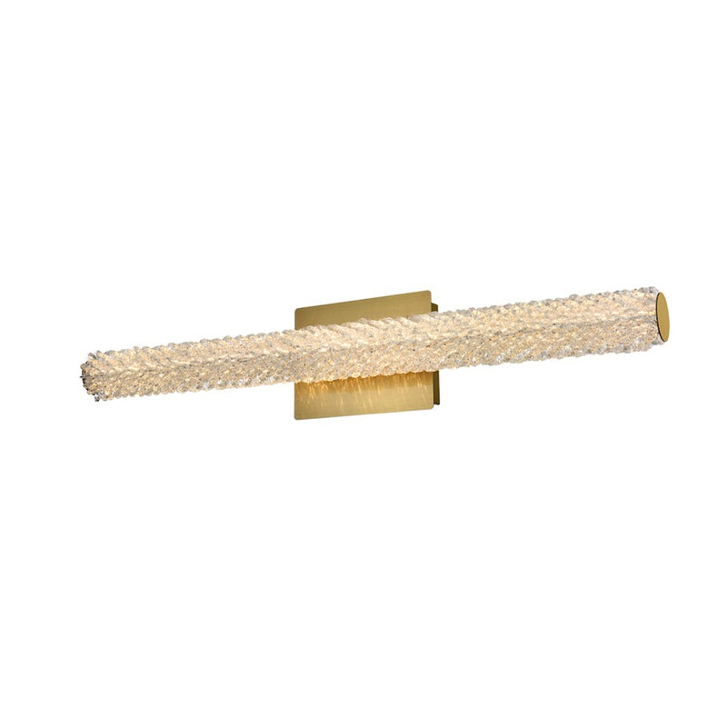 Elegant Lighting Bowen 1 Light 30"L Wall Sconce, Satin Gold/Clear