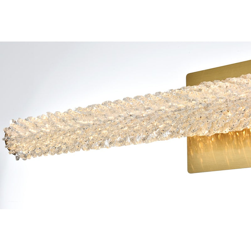 Elegant Lighting Bowen 1 Light 30"L Wall Sconce, Satin Gold/Clear